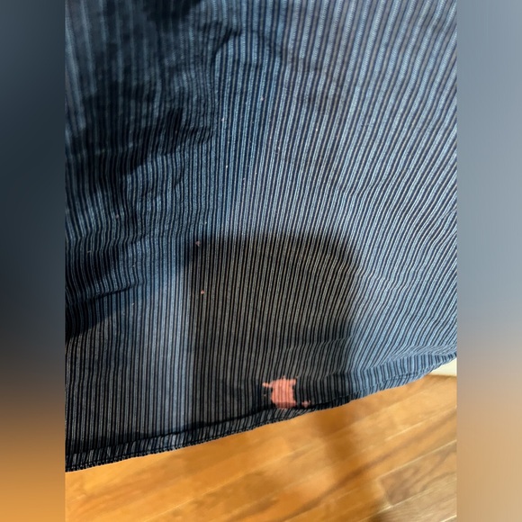 Men’s Big and Tall 676 Blue - short sleeve blue striped button down shirt - Picture 4 of 6